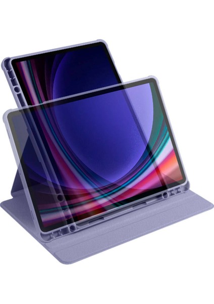 Galaxy Tab S10 Lite Kapaklı Standlı Kalem Bölmeli Dönen Kılıf Sağlam Kapak
