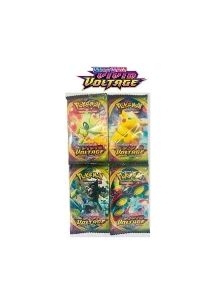 Pokemon Sword & Shield Vivid Voltage Oyun Kartı ve Pokemon Kart Koruma Çantası (4 Paket Bir Arada) fiyatları