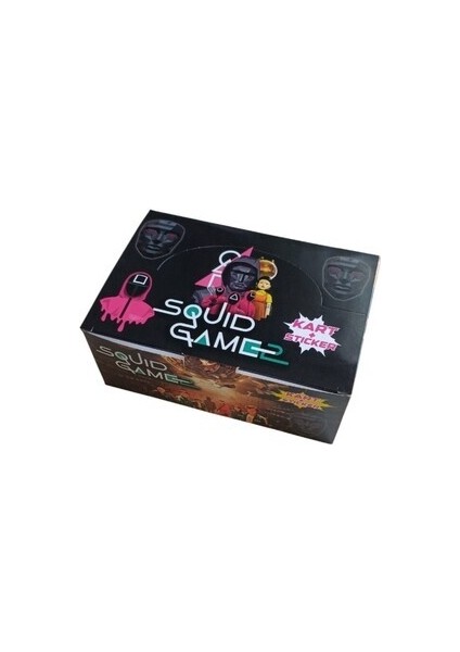Squid Game 2. Sezon Oyun Kartları Büyük Paket 48 Mini Kutu Toplam 288 Kart 48 Sticker