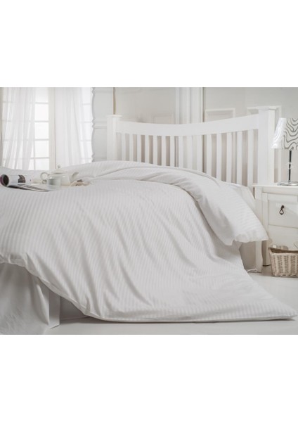 Beyaz Otel Tipi Pamuk Saten Çift Kişilik Nevresim Takımı indirimleri