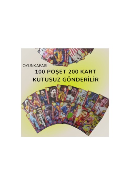 Futbol Ateşi ( 2025-2026 Yeni Sezon ) 100 Poşet Toplam 200 Futbolcu Karti fiyatları