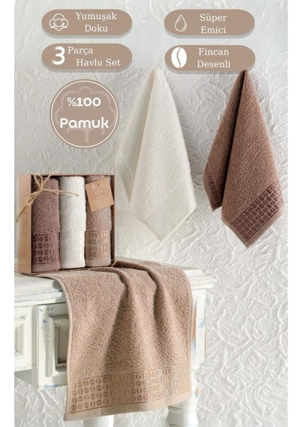 Mutfak Havlu Seti 3’lü Jakarlı Pamuk Etiyopya