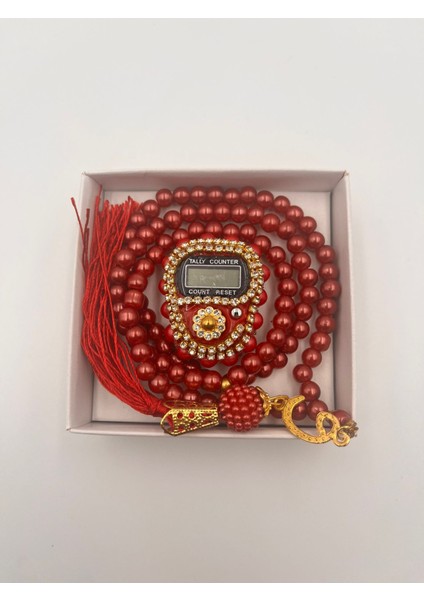 10 Adet Hediyelik (Mevlid Çeyizlik Hac Umre) Kutulu Tesbih ve Taşlı Zikirmatik Seti fiyatları