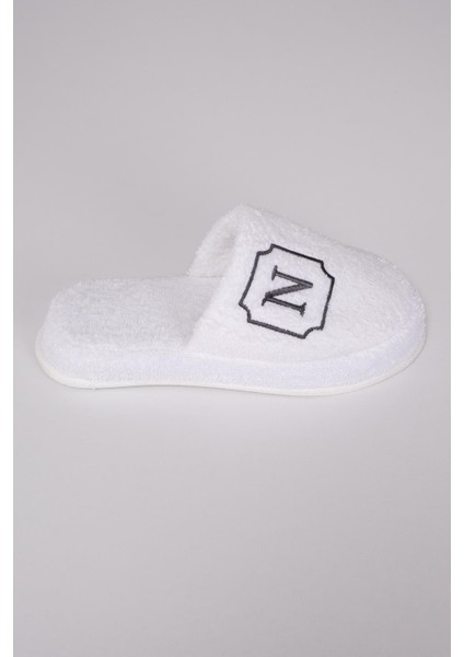 N Harf Nakışlı Banyo Ve Ev Havlu Terliği – %100 Pamuk Kaymaz Kalın Taban modelleri