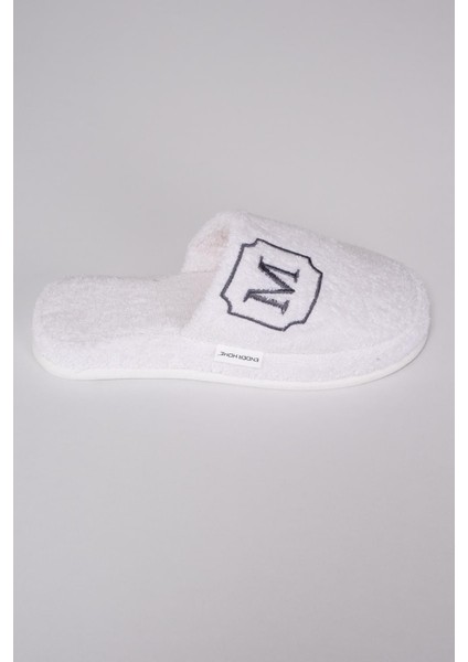 M Harf Nakışlı Banyo Ve Ev Havlu Terliği – %100 Pamuk Kaymaz Kalın Taban modelleri