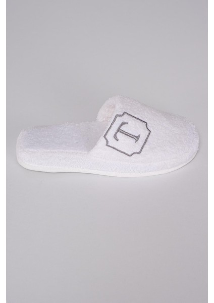 T Harf Nakışlı Banyo Ve Ev Havlu Terliği – %100 Pamuk Kaymaz Kalın Taban modelleri