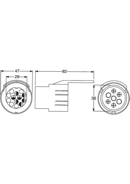 13 Pinli Fişi 7 Pinli Fişe Çeviren 12V Adaptör Karavan Tip modelleri