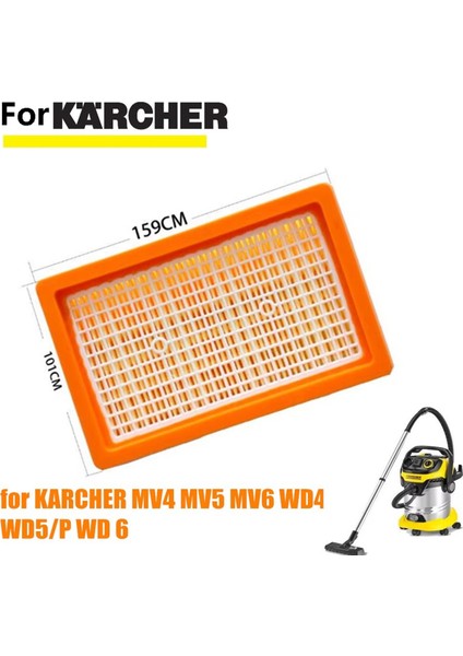 Karcher Mv4 Mv5 Mv6 Wd4 Wd5 Wd6 WD5P WD6P Elektrikli Süpürge 2.863-005.0 Hepa Filtre Toz Torbası Yedek Parçaları (Yurt Dışından) indirimleri
