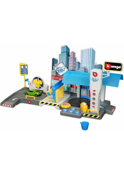 1:43 Street Fire Oto Yıkama Oyun Seti - Yeşil Araba modelleri