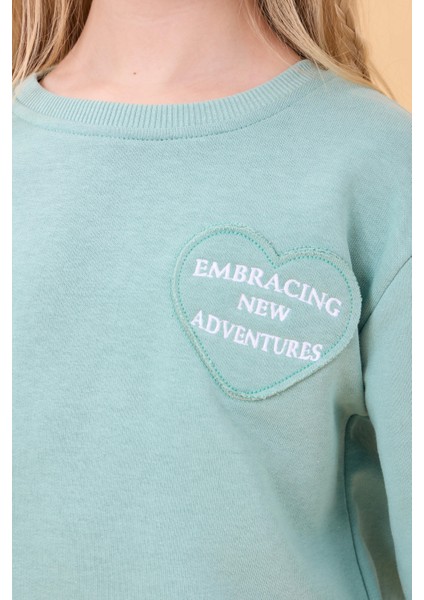 Kız Çocuk Basic Kalp Aplike Mevsimlik Alt Üst Takım Çağla fırsatları