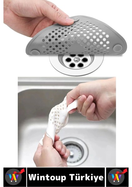 Kolay Temizlenir Mutfak Banyo Küvet Lavabo Tıkanma Önleyen Esnek Silikon Lavabo Gider Filtresi fiyatları
