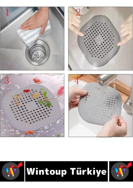 Kolay Temizlenir Mutfak Banyo Küvet Lavabo Tıkanma Önleyen Esnek Silikon Lavabo Gider Filtresi modelleri