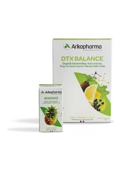 2 Li Detox Paket | Dtx Balance 20 Ampül & Ananas 45 Kapsül | Orijinal Boy Ds