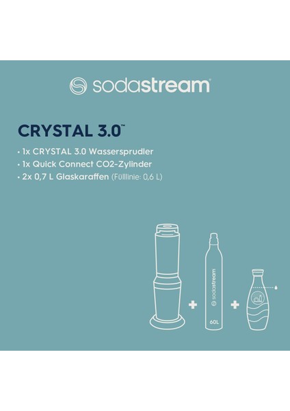 Crystal 3.0 Soda Makinesi - Cam Şişe ile Taze ve Pratik Soda Keyfi modelleri
