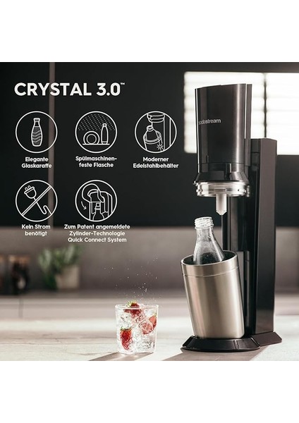 Crystal 3.0 Soda Makinesi - Cam Şişe ile Taze ve Pratik Soda Keyfi indirimleri