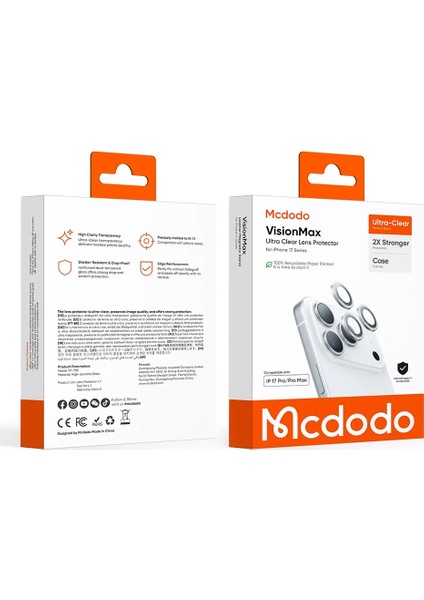 PF-7331 Iphone 17 Pro/ 17 Pro Max Şeffaf Kamera Koruyucu Lens modelleri