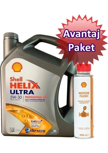 Helix Ultra Professıonal Ag 5W30 5l-Motor Flush Avantaj Paketi