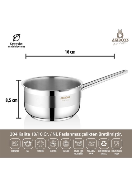 2 Parça Paslanmaz Çelik 16-18 cm Mama Seti Kapaksız Sütlük fırsatları