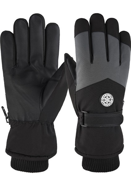 Kayak Elnleri Kış Erkek ve Kadın Açık Havada Sürme Soğuk Kaymaz Dokunmatik Ekran Elnleri Yastıklı ve Kalınlaştırılmış Sıcak Elnler (Yurt Dışından)