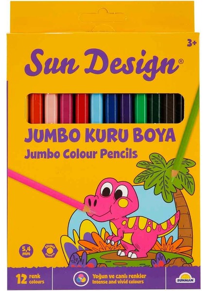 Jumbo Kuru Boya Kalemi 12’li 4992