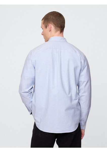 Erkek Açık Mavi Standart Fit Oxford Gömlek indirimleri
