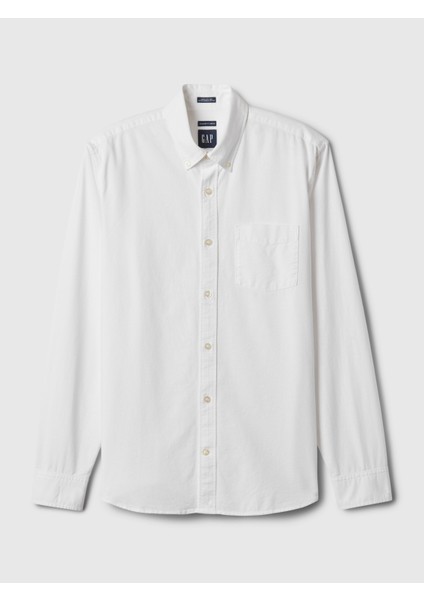Erkek Beyaz Standart Fit Oxford Gömlek fırsatları