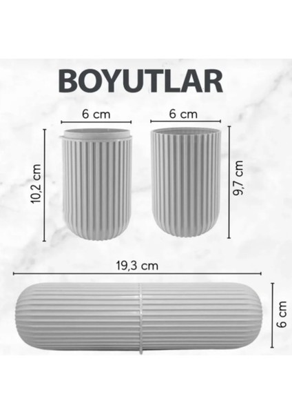 Bej Pratik Seyahat Tipi Diş Macun Fırça Saklama ve Taşıma Kabı Diş Fırçalık modelleri