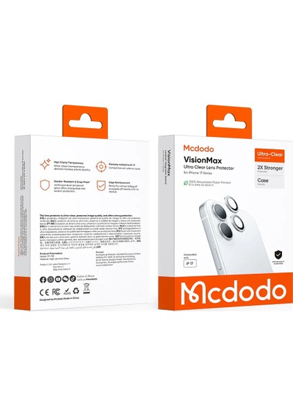 PF-7330 Iphone 17 Şeffaf Kamera Koruyucu Lens modelleri