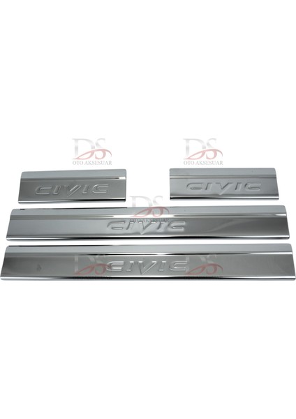 Honda Civic Sd 2012 > 2016 Kapı Eşiği 4 Prç. P. Çelik