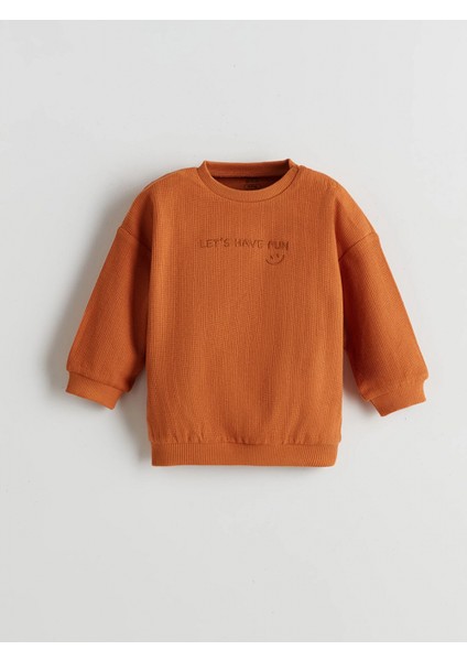 Lcw Baby Turuncu Bisiklet Yaka Erkek Bebek Sweatshirt ve Eşofman Alt 2'li fiyatları