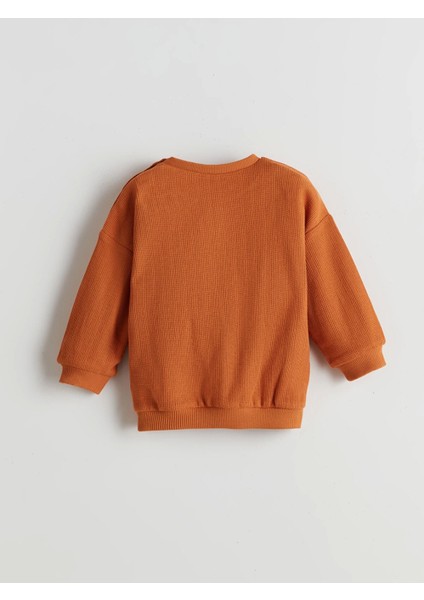 Lcw Baby Turuncu Bisiklet Yaka Erkek Bebek Sweatshirt ve Eşofman Alt 2'li modelleri