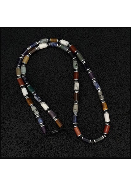 Doğal Taş Kolye Bileklik Set, Havlit, Ametist, Kaplan Gözü, Yıldız Taşı, Hint Akiği, Sodalit, Jasper, Kırmızı Akik, Hematit Taşı Kolye Bileklik Set modelleri