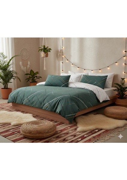 Ranforce Reflection Yeşil Tek Kişilik Nevresim Takımı