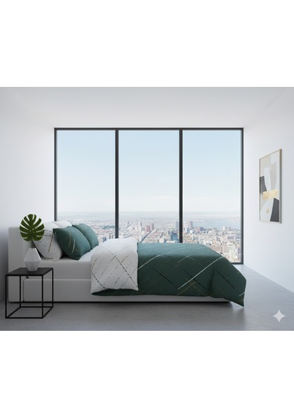 Ranforce Reflection Yeşil Tek Kişilik Nevresim Takımı modelleri