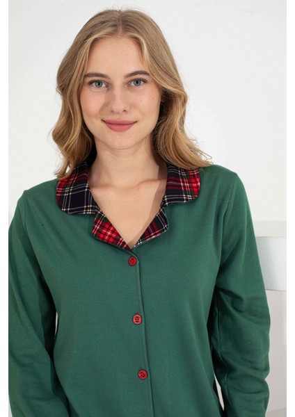 Angelique %100 Pamuk Uzun Kol Ekose Kadın Pijama Takımı 21224-25-26-27 fırsatları