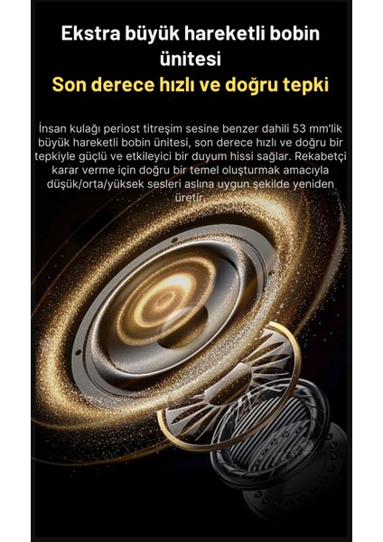 Ahm-08 Max Kablosuz Mikrofonlu Oyuncu Kulaklığı 3modlu KULLANIM-53MM Kompozit Driver-10 Saat Çalışma