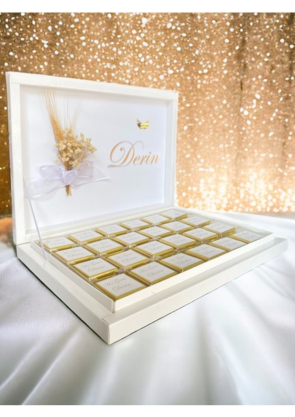 Isme Özel Tasarım Gold Kız Bebek ,mevlit,nişan,isteme,hediyelik Çikolata