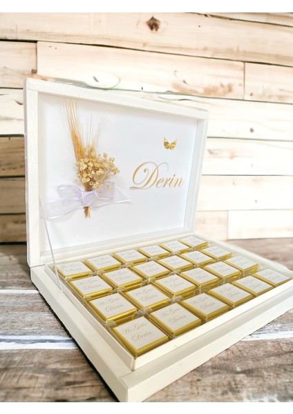Isme Özel Tasarım Gold Kız Bebek ,mevlit,nişan,isteme,hediyelik Çikolata