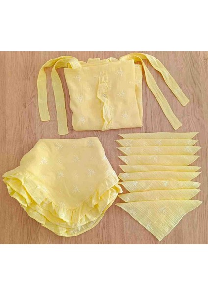 Brodeli Müslin Battaniye ve Puset Örtüsü Set & 10'lu Ağız Bezi Hediye fiyatları