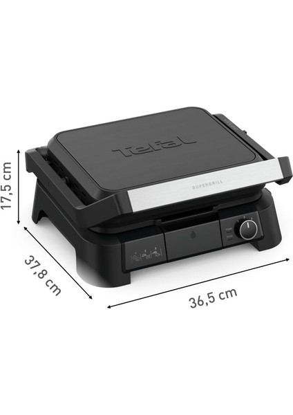 SuperGrill 3in1 6 Dilim Kapasiteli 2000 Watt Barbekü Izgara ve Tost Makinesi - Siyah indirimleri