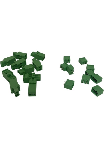 2 Kutuplu 180 Derece 5.08MM Baskılı Devre (Pcb) Klemens Seti (Dişi + Erkek) indirimleri