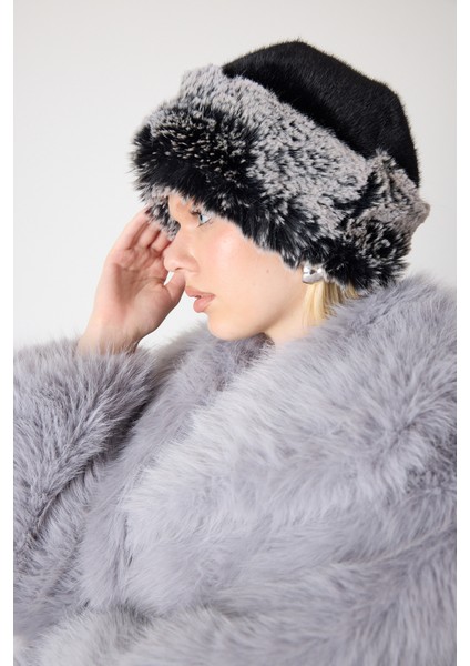 Premium Kürk Şapka Kırçıllı Siyah modelleri