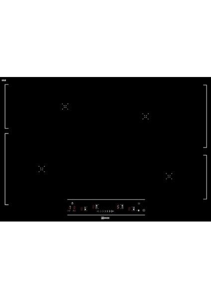 Ace Major 75 Indüksiyon Siyah Cam Ocak