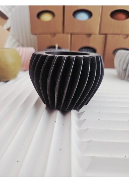 Benzersiz Mermer Dokunuşuyla El Yapımı Kokulu Mum ve Mumluklar (Iskandinav)