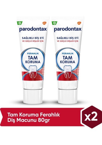 Diş Macunu Sağlıklı Diş Eti ve Güçlü Dişler Ferah Nane Aromalı 2×50 ml İngiltere