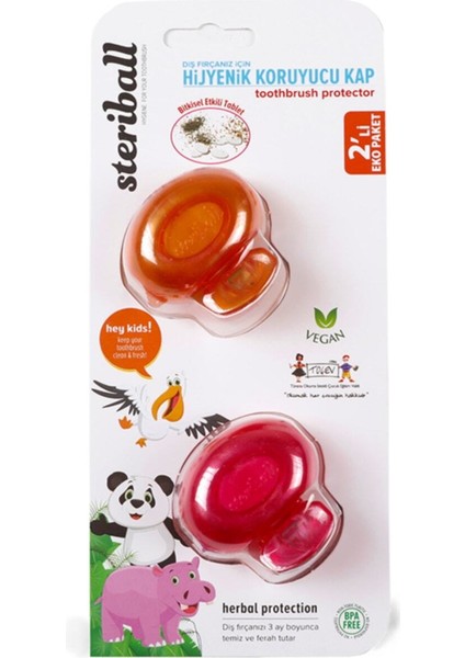 Diş Fırçası Koruyucu Kap 2'li Paket Bitkisel Etkili Nane Aromalı Hijyen Sağlayan fiyatları