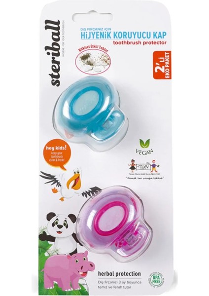 Diş Fırçası Koruyucu Kap 2'li Paket Bitkisel Etkili Nane Aromalı Hijyen Sağlayan modelleri