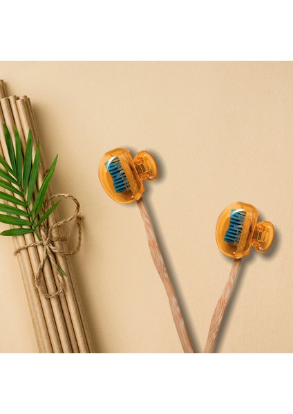 Diş Fırçası Koruyucu Kap 2'li Paket Bitkisel Etkili Nane Aromalı Hijyen Sağlayan