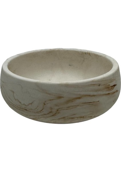 6 Parça Banyo Seti Beton Mermer Desenli Bej Kahverengi Suya Dayanıklı Şık Tasarım