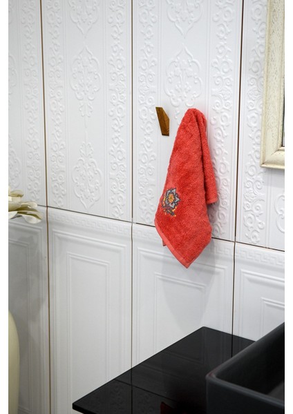 Banyo Askılığı 1. Sınıf Kayın Ahşap Bordo Renk Suya Dayanıklı Kimyasal İçermez 2'li Set